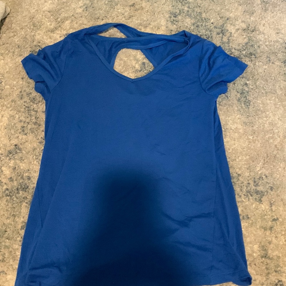 Blue workout top
